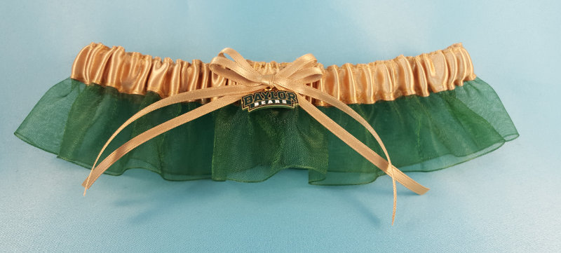 Baylor University Inspired Garter with Licensed Collegiate Charm